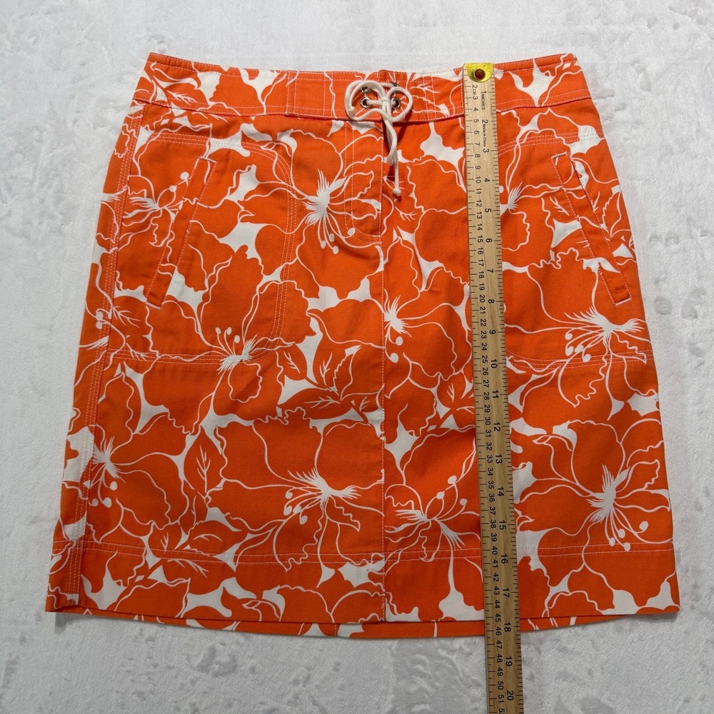 Y2K Tropical Hibiscus Print Mini Skirt Beachy Surf Resort Preppy Coastal Size 4‎ - Picture 6 of 7